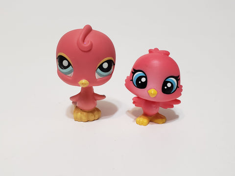 LIKE NEW Littlest Pet Shop Lot Mommy Baby Parakeet Bird 131 Blossom Chirpley 264 Authentic Lps APR02J