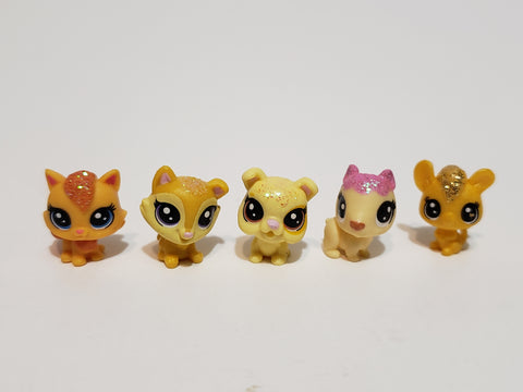 LIKE NEW Littlest Pet Shop Lot 5 Mini Glitter Sparkle Babies Authentic LPS SEE VIDEO Apr03ni