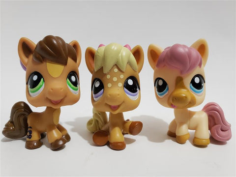 LIKE NEW Littlest Pet Shop Lot Triplet Horse Pony 1879 1880 1881 Set Authentic Lps Exclusive AIK APR16J