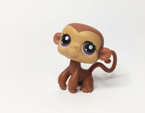 LIKE NEW Littlest Pet Shop Brown Cream Monkey 56 Authentic Lps Apr08n