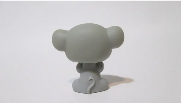 LIKE NEW Littlest Pet Shop Gray Purple Eyes Standing Mouse 105 Authentic Lps AUG13K