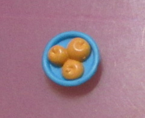 Littlest Pet Shop Green Apples in a Pink Bowl Food Accessory Authentic JUL19NPO20