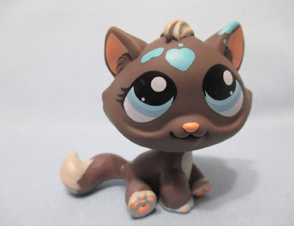 Littlest Pet Shop 815 Messiest Gray Tabby Cat Kitten Blue Eyes Authentic APR13J