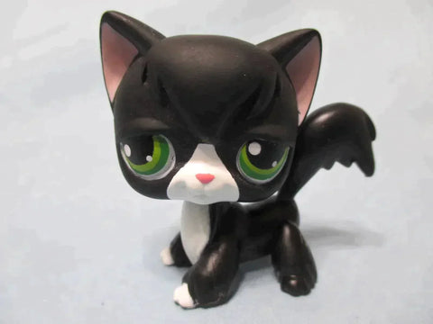 LITTLEST PET SHOP LPS #55 BLACK WHITE TUXEDO ANGORA CAT KITTY 100% Authentic