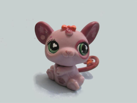 LIKE NEW Littlest Pet Shop Mouse Rat 464 Pink Purple Lps Authentic Exclusive APR04J