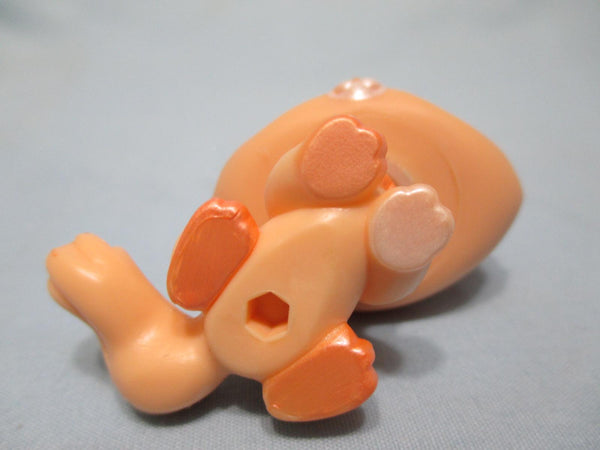 LITTLEST PET SHOP 870 ORANGE SHIMMER CROUCHING KITTY CAT Authentic DEC13J