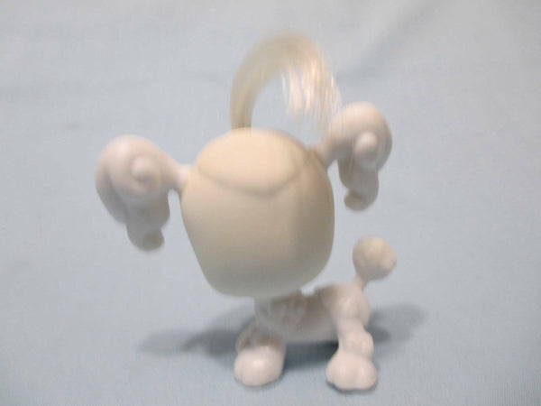 Littlest Pet Shop White Poodle 17 Puppy Dog Real Hair Authentic LPS MAY13J