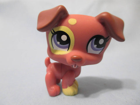 Littlest Pet Shop Dog Jack Russell Terrier Mauve Puppy 1475 Authentic LPS APR20JI