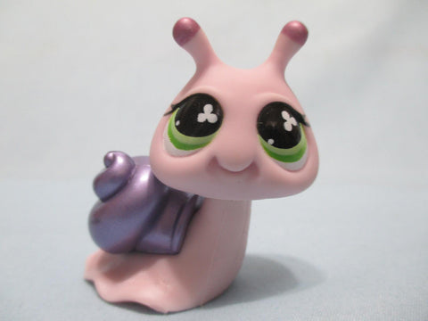 Littlest Pet Shop LPS Lavender Purple Snail Green Eyes 628 Authentic Lps  May14ni