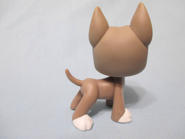 LIKE NEW Littlest Pet Shop Gray GREAT DANE 184 with Blue Eyes Dog Puppy Grey Great dane LPS Authentic Main 5 Five Nov1npo80