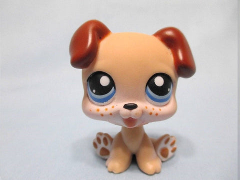 Littlest Pet Shop Tan Baby Boxer 143 Puppy Dog Freckles Authentic APR24A