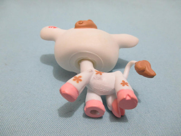 Littlest Pet Shop White Pink Flower Cow with Dot Eyes 1210 Authentic Lps FEB14J