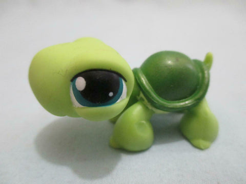 LIKE NEW Littlest Pet Shop 187 Green Turtle Blue Eyes Authentic Lps Feb14npo250