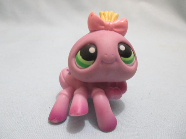 Littlest Pet Shop Spider Purple Pink Bow Green Eyes 136 Authentic Lovely Lps FEB09J