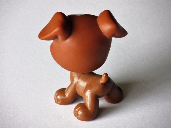 LIKE NEW Littlest Pet Shop Dog Boxer Brown with Blue Eyes 83 Authentic Lps Apr21n
