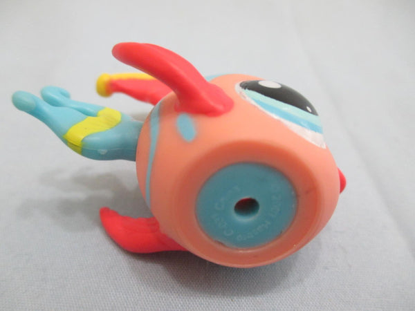 LIKE NEW Littlest Pet Shop 643 Peach Hot Pink Yellow & Aqua Angel Fish Authentic OCT27J