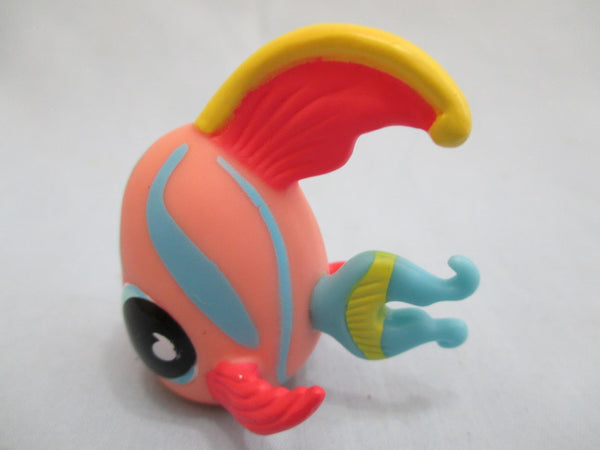 Littlest Pet Shop 643 Peach Hot Pink Yellow & Aqua Angel Fish Authentic Nov21na