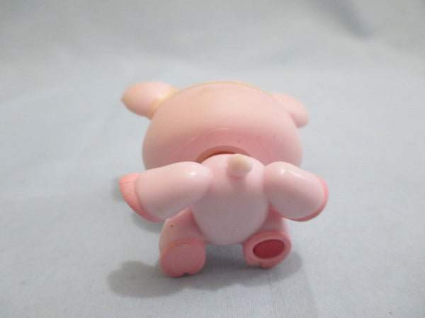 LIKE NEW Littlest Pet Shop Pig Pale Blue Eyes 87 with Pink Bow Original Accessory Authentic Lps Oct14npo41