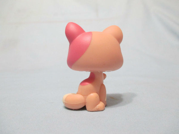 Littlest Pet Shop Cream Pink Shorthair Licking Paw Cat 1402 Authentic Lps Jan23na