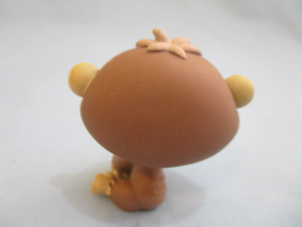 Littlest Pet Shop 486 Brown Chimpanzee Blue White Flower Eyes Authentic Mar16ni