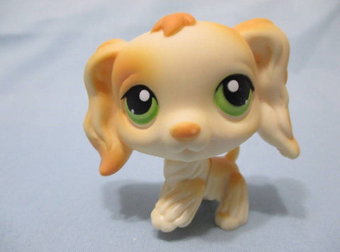 LIKE NEW Littlest Pet Shop 347 Cream Tan Cocker Spaniel Spaniel Authentic Lps Feb9ni