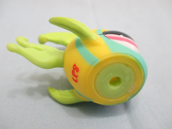 LIKE NEW Littlest Pet Shop Angel Fish Yellow Green & Aqua Pink eyes 1121 Authentic Lps OCT26J