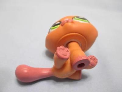 Littlest Pet Shop Orange Pink TABBY CAT 1710 Green Eye Mauve RARE Authentic MAY8JM