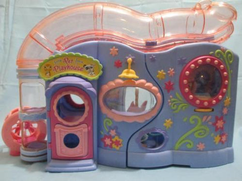 Littlest Pet Shop Lovin Playset Playhouse 2004 Purple Hamster Wheel Authentic OCT25J