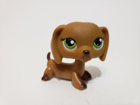 Littlest Pet Shop Dachshund Dashshund Dachsund Duchshund Dog 139 Brown Puppy Daschund LPS Authentic Blemished As Shown May23ni86