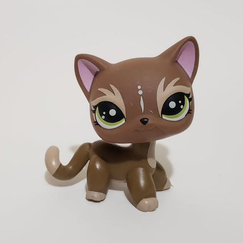 Littlest Pet Shop LoverQA Shorthair Brown Elk Cat Lps Authentic Aftermarket Sep16na