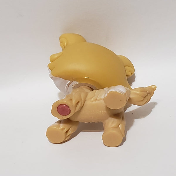 Littlest Pet Shop Rare HTF Golden Yellow & White Collie 272  Puppy Dog 100% Authentic Dec05ni