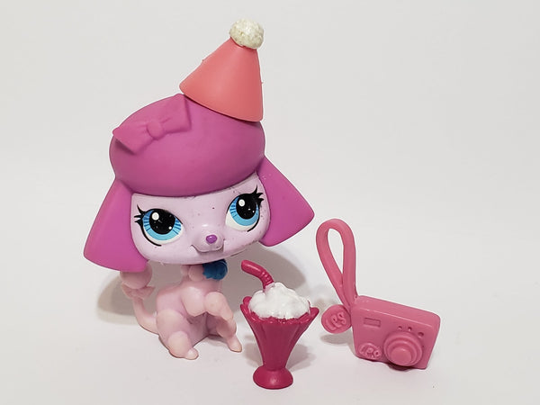 Littlest Pet Shop New Generation Dog Poodle 3272 w/ Party Accessories Authentic LPS Actual Image JAN13NTW