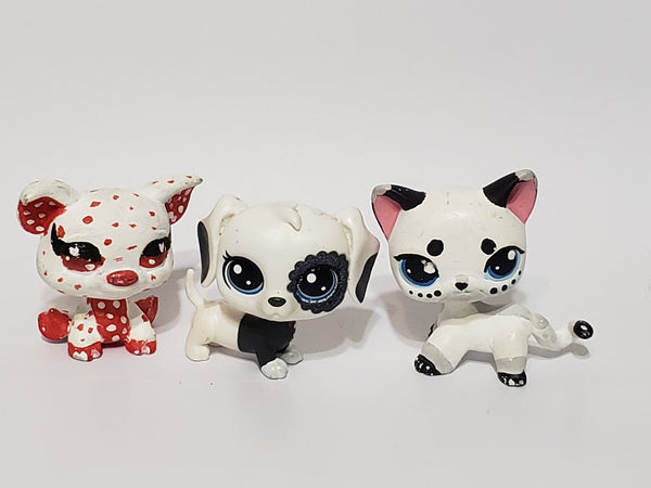 Littlest Pet Shop Set of 3 Custom Pets Painted Customized Shorthair Cat Pig & Dachshund LPS JAN13NTW