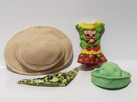 Littlest Pet Shop Set of 4 Cloth Clothing Accessories Authentic LPS Feb6ni