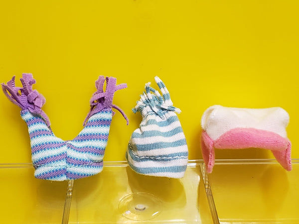 Littlest Pet Shop Lot of 3 Winter Beanie Hat Accessories for Bunny Chinchilla Panda Bear Authentic LPS Feb19ni