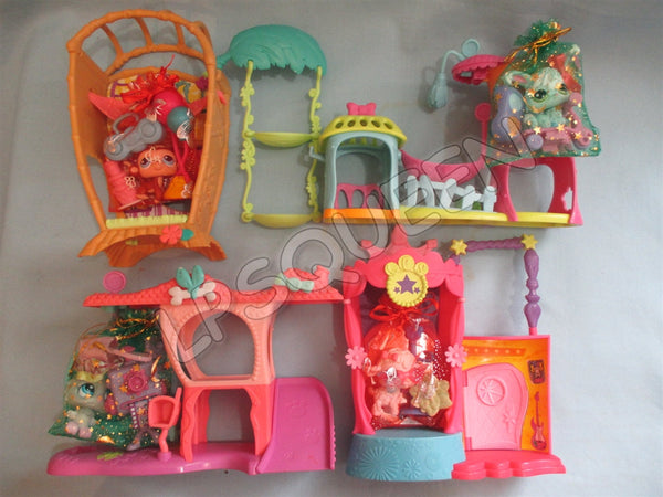 Littlest Pet Shop RANDOM LOT 5pcs (1 Playset + 3 Accessories + 1 LPS) GIFT SET SEE VIDEO