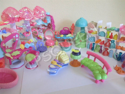 Littlest Pet Shop LPS LOT 8 Random Pcs Accessories Hair Salon Spa for Dogs Cats SEE VIDEO
