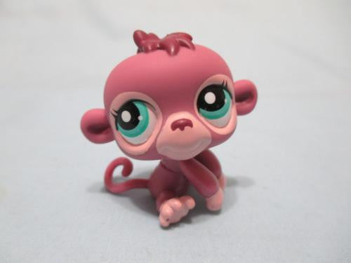 Littlest Pet Shop Monkey Ape Baby Plum with Green Eyes 1493 Authentic Lps Apr15n