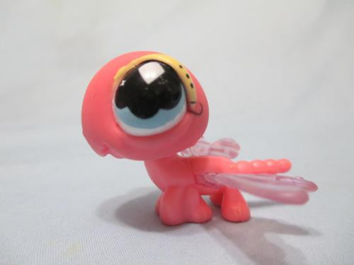LIKE NEW Littlest Pet Shop Dragonfly 503 Pink w Blue Eyes Authentic Lps Feb25ni
