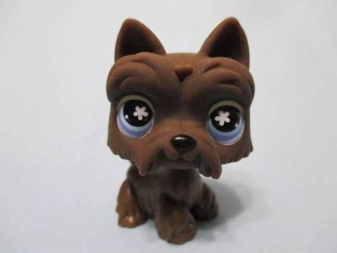 LIKE NEW Littlest Pet Shop 789 Brown Scottie Puppy Dog W Blue Eyes Terrier Authentic MAY21J