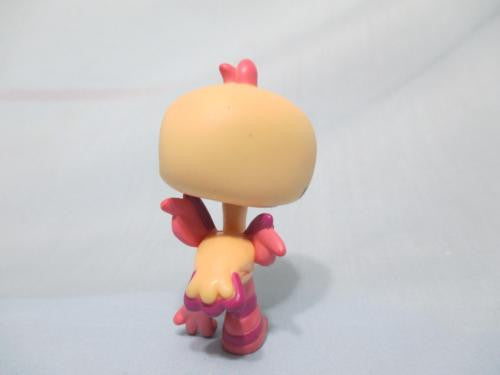 LIKE NEW Littlest Pet Shop 1416 Yellow Purple Pink Ostrich Bird Blue Eyes Authentic Lps OCT26J