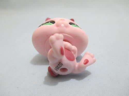 LIKE NEW Littlest Pet Shop 1466 Light Pink Dwarf Bunny Rabbit With Green Eyes AUG13K