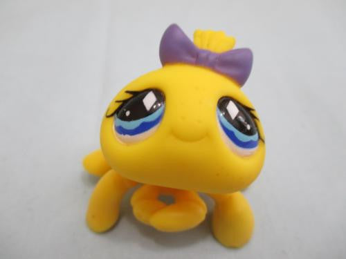 LIKE NEW Littlest Pet Shop Spider Yellow Blue Eyes 593 Authentic Lps Oct26ni
