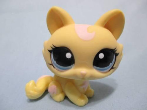 Littlest Pet Shop Rare Yellow Cat Crouching 1090 Authentic Lps FEB7J