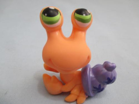 Littlest Pet Shop LPS Hermit Crab 352 Orange Purple Shell Authentic Lps APR25JI