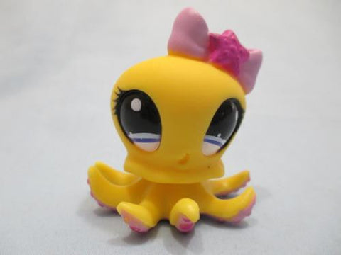LIKE NEW Littlest Pet Shop Octopus 1146 Yellow Purple Purple Eyes Authentic Lps MAY07J
