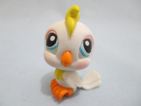 LIKE NEW Littlest Pet Shop White Cockatoo 59 Bird Blue Eyes Authentic Lovely Lps MAY12J