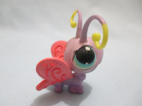 LIKE NEW Littlest Pet Shop 93 Purple Butterfly with Pink Wings Blue Eyes Authentic Lps Mar10npo43
