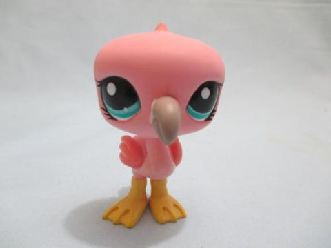 LIKE NEW Littlest Pet Shop Bird Flamingo Pink with Aqua Blue Eyes 1023 Authentic Lps FEB12J