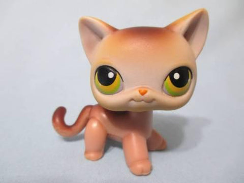 LIKE NEW Littlest Pet Shop Cat Shorthair Siamese 19 Green Eyes US Seller Authentic JUN16J